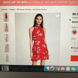 BB Dakota Cadence Floral Dress size 6. Has tags.